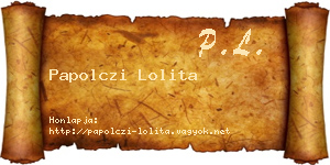 Papolczi Lolita névjegykártya
