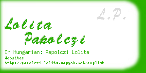 lolita papolczi business card